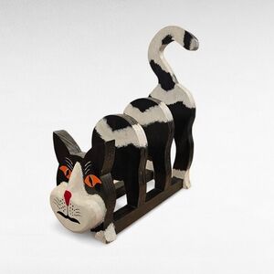 Wooden Cat Book Holder
